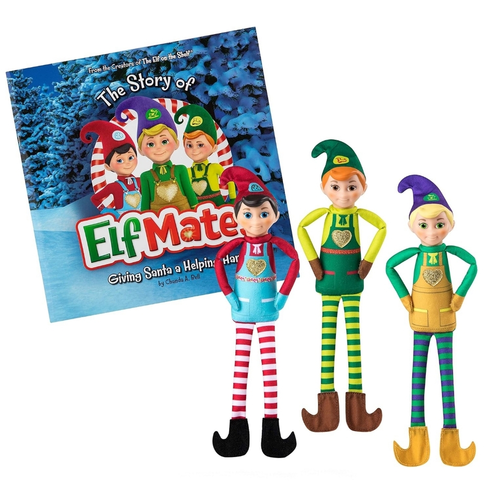 NEW Elf on The Shelf Elf Mates 3 Pack Elves with Storybook Authentic Original
